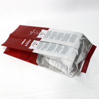 Sachet personnalisé à soufflet latéral scellé avec valve unidirectionnelle en Mylar pour emballage plastique de café/thé au lait