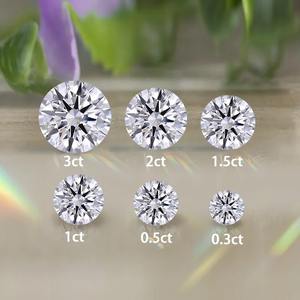 Diamant de laboratoire rond de 5 mm à 9 mm, taille 1 ct, 1,5 ct, 2 ct, 3 ct, clarté VVS, certifié CVD HPHT, pierres blanches polies étincelantes en vrac - Product Image 4