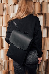 Large Capacity Lightweight Eco Friendly Bags Outdoor Leather Laptop <b>Backpack</b> for Women Water Resistant Fashion Leather <b>Backpack</b> - Product Image 6