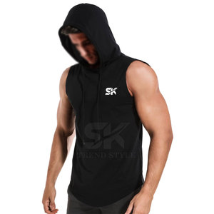Hoodie sans manches personnalisé en coton et polyester pour homme, de haute qualité, fabriqué en gros, hoodie sans manches uni pour homme - Product Image 2