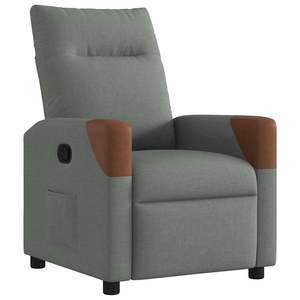 Fauteuil inclinable en tissu gris foncé - Product Image 2