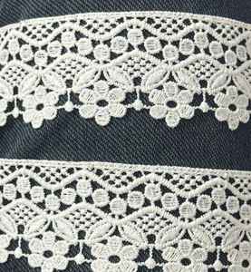 Encaje de algodón importado con acabado impecable y calidad de tela duradera para marcas de moda. - Product Image 1