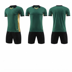 Conjunto de Uniforme de Fútbol Unisex Blanco, Azul y Negro, Manga Corta, Poliéster que Absorbe la Humedad, Uniforme de Fútbol de Verano, Talla Adulto, Personalizable - Product Image 3