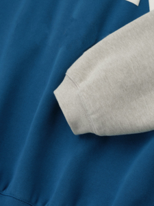 New <b>Men's</b> Oversized Color Block Hoodie Blue <b>Grey</b> Raglan Sleeve Pullover <b>Sweatshirt</b> Breathable Trending 100% Cotton Hoodie 2026 - Product Image 3