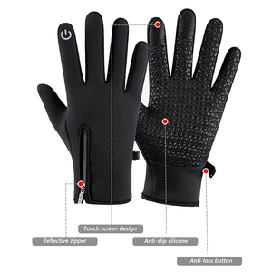 Gants d'hiver unisexes pour la conduite, coupe-vent, à doigts entiers, compatibles avec les écrans tactiles, antidérapants, pour le cyclisme en plein air, la moto - Product Image 4