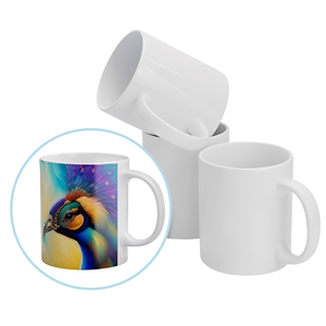 Taza de Cerámica Blanca de Sublimación de Grado Superior <span class=keywords><strong>AAA</strong></span> de 11 oz, Taza de Café y Té de Alta <span class=keywords><strong>Calidad</strong></span> <span class=keywords><strong>para</strong></span> Logotipo Personalizado al por Mayor - Product Image 1