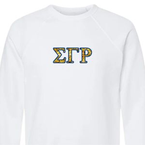 Sweat-shirt personnalisé à sequins brodés effet faux pour femmes, motif lettres grecques Sigma Gamma Rho, col rond, manches longues, pull décontracté pour sororité - Product Image 2