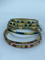 Brazaletes, Pulseras y Conjuntos de Brazaletes de Latón Hechos a Medida con Incrustaciones de Resina y Piedras de Colores para Tiendas de Joyería de Moda