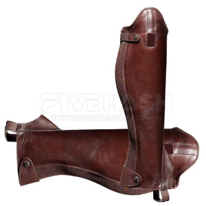 Unique Design Durable Material Equestrian <b>Half</b> Leather <b>Chaps</b> Customized OEM Service <b>Half</b> Leather <b>Chaps</b> - Product Image 3