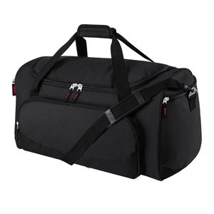 Wholesale Black Polyester <b>Duffel</b> <b>Bag</b> 30-<b>40L</b> Adjustable Strap Zipper Closure Unisex Gym Casual Fitness <b>Bag</b> - Product Image 1