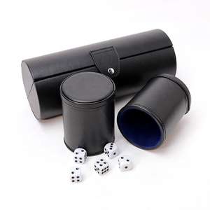 Gobelet à dés en cuir PU, personnalisable avec logo, pour jeux de société, bars et fêtes, support de dés promotionnel, fourni directement par l'usine - Product Image 1