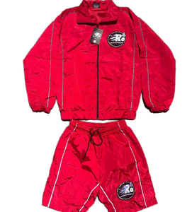 <b>Men</b> Winter Two Piece Custom Eco-Friendly Casual Windbreaker Shorts <b>Jacket</b> Tracksuit Reflective Zip-Up Organic Cotton Windproof - Product Image 1
