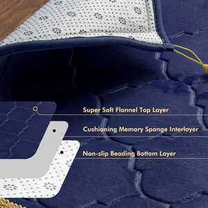 Tapis de prière portable de haute qualité, épais, pliable, couleur noire, pour musulmans, tapis de prière islamique, Hajj, Umrah, Ramadan - Product Image 4