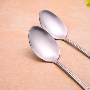 <b>Silver</b> Blossom 15cm <b>Tea</b> Spoons <b>Set</b> of 4 Durable Tableware for Home and Camping for Restaurants - Product Image 6