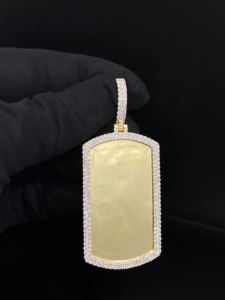 Pendentif personnalisé en alliage plaqué or, style hip-hop, avec diamants CZ - Product Image 3