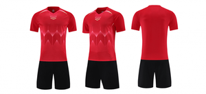 High Quality Men's Black Soccer Training Jersey Breathable Black Soccer Uniforms Short Sleeves Football Kit Soccer Uniform - Product Image 4