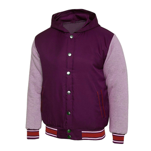 Chaqueta Bomber Unisex de Lana Ecológica, Impermeable y Cortavientos, con Mangas de Cuero, Estilo Urbano, Logotipo Personalizado, OEM, al por Mayor - Product Image 3