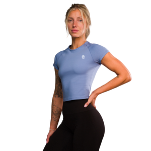 Camiseta Deportiva para Mujer, Manga Corta, Ajuste Elástico, Tela Suave y Ligera, Ropa Deportiva Informal para el Día a Día, Ropa de Gimnasio - Product Image 3
