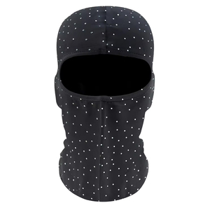 Balaclava noire à pois Y2K unisexe, vêtements de sport d'extérieur, respirant, imperméable, polyester, taille adulte 56-58CM - Product Image 1