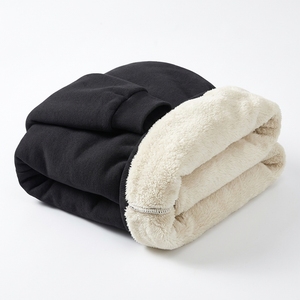 Sudadera de cuello redondo para hombre con forro polar, informal, lisa, de manga larga, para invierno, estilo oversize - Product Image 6