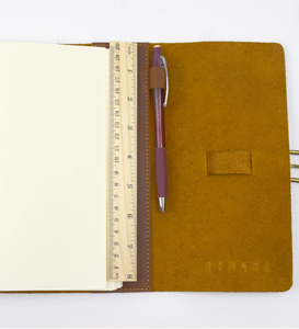 Refillable Leather <b>Notebook</b> with Buckle Personalized with Name Size <b>A5</b> - Product Image 5