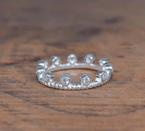 Anillo Elegante de Plata de Ley 925 con Circonita Cúbica, Joyería de Moda Hecha a Mano al por Mayor para Mujer - Product Image 6