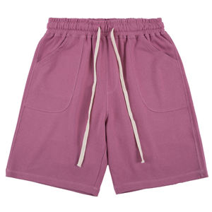 Short de sport décontracté pour homme en toile respirante non tissée de haute qualité, taille haute avec cordon de serrage, séchage rapide, style uni teint - Product Image 4