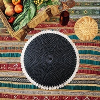 Handgefertigte Hochwertige Umweltfreundliche Rattan-Tischsets Maßgefertigte Größe Kleine Bestellmenge Natürlicher Stil Weidenkunst für den Haushalt