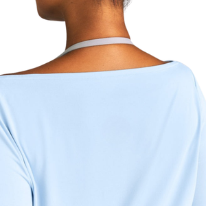 T-shirt décontracté pour femme à col bateau et manches longues, coupe ample, doux et tendance, pour le quotidien, vente en gros, fabricant - Product Image 4