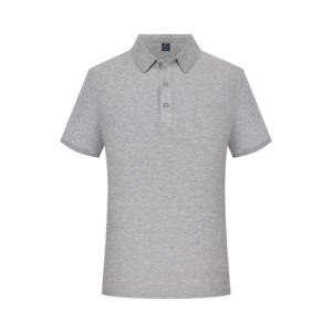 Polo en coton polyester personnalisé, manches anti-boulochage, tricot uni, vêtements de travail, séchage rapide, broderie, coupe ajustée, ODM - Product Image 3