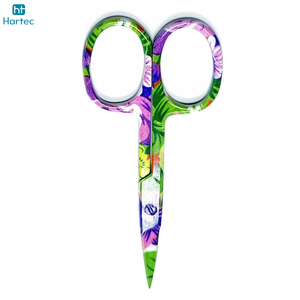 Trendy Floral Pattern Beauty Nail Scissors Stainless Steel Precision Cuticle <b>Trimmer</b> For Salon Professional Nail Grooming - Product Image 3