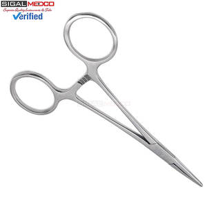 Pinzas Hemostáticas Kelly Rectas Manuales de Acero Inoxidable Plateado con Bloqueo, Certificación CE para Uso Médico, Quirúrgico y Clínico - Product Image 3