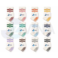 Chaussettes de Pilates personnalisées à grip, rayures jacquard, points en caoutchouc antidérapants, respirantes, séchage rapide, écologiques, pour femmes, décontractées, automne