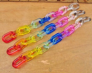 Chaîne à maillons en résine écologique personnalisée, grande taille, multicolores, faite à la main, décoration d'intérieur - Product Image 3