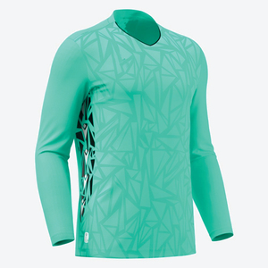เสื้อฟุตบอลผู้ชายแบบคลาสสิก คอปก สำหรับผู้รักษาประตู ตัดเย็บด้วยระบบอัตโนมัติจากโรงงาน ผลิตจากโพลีเอสเตอร์ 100% ระบายอากาศได้ดี แห้งเร็ว - Product Image 4