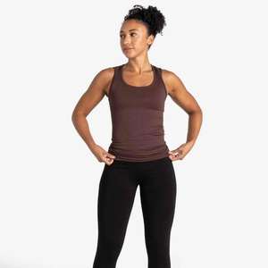 Manufacturer Wholesale <b>Women's</b> Solid Color Scoop Neck Knitted Tank Top Breathable Spandex Polyester Casual Wear - Product Image 4