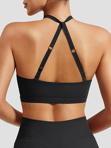 Wholesale Custom Women Twist Knot Workout <b>Bra</b> Lightweight Fitness Yoga Sports Top - Product Image 4