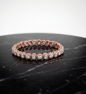 Pulsera de tenis clásica de plata con diamantes cultivados en laboratorio de talla brillante engastados en bisel, para mujer, regalo para fiesta, compromiso, aniversario, brillante - Product Image 4