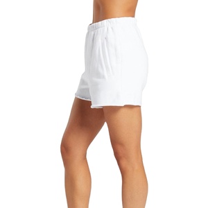 Nuevos pantalones cortos deportivos de algodón French Terry para mujer, con logotipo personalizado al por mayor, cintura alta, con bolsillos, para verano, HECHO POR BS - Product Image 5