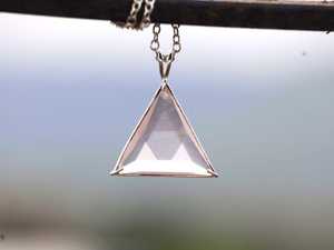 Colgante de estrella de David de cuarzo rosa, colgante de cristal plateado para sanación espiritual, delicada joya energética, regalo - Product Image 6