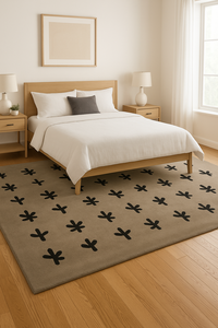 Handloom Wool and Viscose Area Rug Modern grey Color <b>Carpet</b> for Living Room Bedroom Home Decor New Year Valentine Gift - Product Image 2