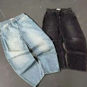 Venta al por mayor de jeans holgados personalizados de alta calidad. El mejor fabricante y proveedor de pantalones vaqueros de pierna ancha para mujer. - Product Image 2