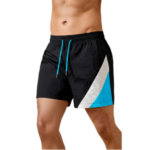 <b>Men's</b> Eco-Friendly Canvas Sport <b>Shorts</b> Black Blue <b>White</b> Solid Pattern Side Stripe Drawstring Waist Mid Length Polyester/Cotton - Product Image 6