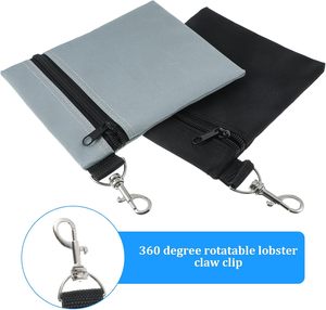 Golf Ball Bag Golf Tee Bag Pouch Zippered Pouch with Metal Lobster <b>Clip</b> Waterproof Golfs Accessories Organizer for Tees Balls - Product Image 4
