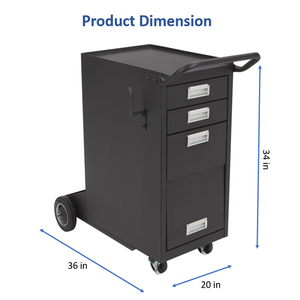 Armoire de soudage premium à 3 tiroirs avec rangement pour outils en acier, conception mobile sur roulettes, cadre robuste et roulettes durables GAR051 - Product Image 6