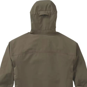 Nouvelle arrivée, veste softshell épaisse à capuche, design durable, coupe-vent, respirante, écologique, pour les sports de plein air en automne, pour hommes - Product Image 4