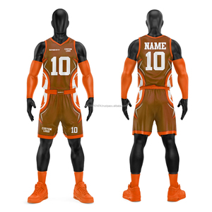 Ensemble de maillots de basket-ball pour hommes, respirant, grande taille, design uni personnalisé, 100% polyester, prix bas - Product Image 2