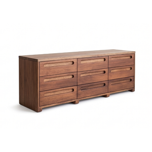 Cómoda Moderna de Madera de Roble Macizo y Gabinete de Almacenamiento con 9 Cajones, Ecológica y Multiusos para Dormitorio y Sala de Estar - Product Image 3