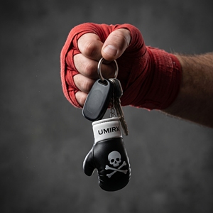 Pirate Flag Mini <b>Boxing</b> Glove Keychain Skull Crossbones Jolly Roger Lightweight PU Leather Lace-Up Closure <b>Gift</b> Bag Charm Custom - Product Image 5