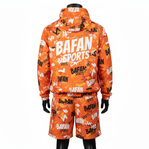 Conjunto Deportivo de Invierno para Tallas Grandes, Estampado, Estilo Urbano, Informal, Sudadera Holgada, Pantalones Anchos, Algodón Orgánico, Resistente al Viento, Cálido, Unisex - Product Image 5